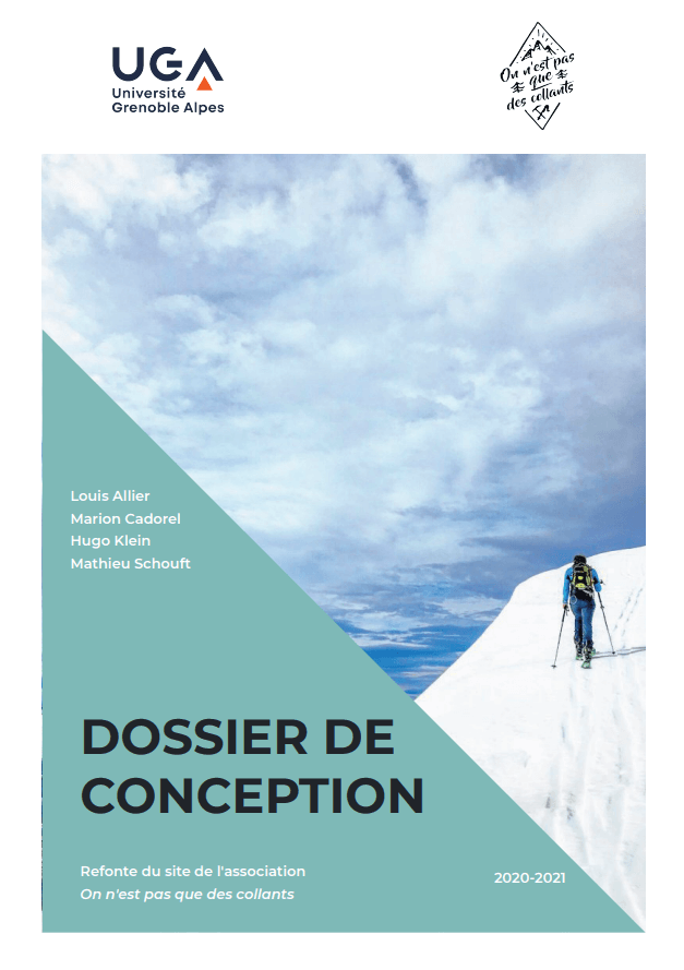 Dossier de conception pour la refonte d’un site d’une association (janvier 2021)